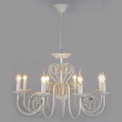 Изображение товара Подвесная люстра Eurosvet 60018/8 белый с золотом для гостиной 8 ламп