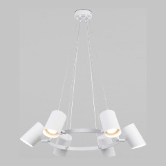 Изображение товара Подвесная люстра Eurosvet Splay 70147/6 белый для гостиной стиль лофт