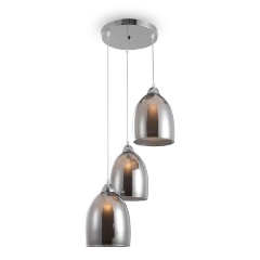 Изображение товара Подвесная люстра Freya Astery FR5375PL-03CH2 стиль модерн дымчатый стеклянный плафон