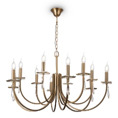 Изображение товара Подвесная люстра Freya Forte FR1006PL-12G для гостиной классика золотая металлическая