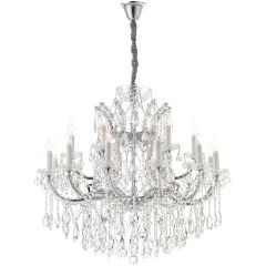 Изображение товара Подвесная люстра iLamp Diamond 6071-18 CR+CL для больших залов хрусталь металлическая