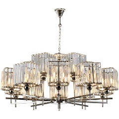 Изображение товара Подвесная люстра iLamp Staten P9514-10+5 NIC стиль американский стекло сталь