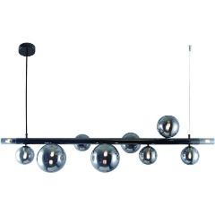 Изображение товара Подвесная люстра Indigo Canto 11026/10PL Black для гостиной 10 ламп с стеклянными плафонами