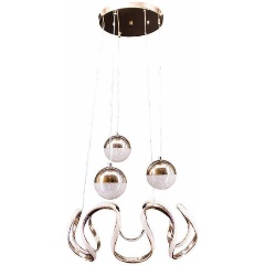 Изображение товара Подвесная люстра LEEK для спальни современный стиль с LED цоколем хром