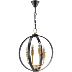 Изображение товара Подвесная люстра Lightstar Cero 731247 для кухни стиль модерн черная с золотом