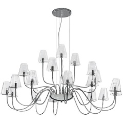 Изображение товара Подвесная люстра Lightstar Diafano 758214 стиль арт-деко стекло и металл