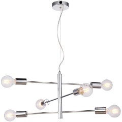 Изображение товара Люстра подвесная Lussole Huron GRLSP-8154 стиль хай-тек хром металл