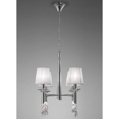 Изображение товара Подвесная люстра Mantra Tiffany 3852 стиль арт-деко 8 ламп белый металл хром