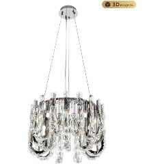 Изображение товара Подвесная люстра Modelux ML.6621.9 CR для спальни модерн хром 9 светодиодных ламп