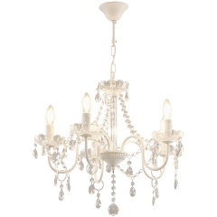 Изображение товара Подвесная люстра Moderli Fettel V2510-5P стиль средневековой белая с хрусталем Италия
