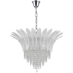 Изображение товара Подвесная люстра Newport 8815/C для гостиной стиль арт-деко белая стеклянная