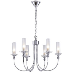 Изображение товара Подвесная люстра Newport Charlize 4586/С chrome для спальни 6 ламп G9
