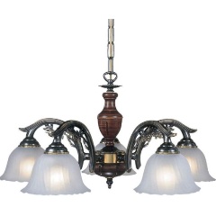 Изображение товара Подвесная люстра Reccagni Angelo L 2700/5 для гостиной белая бронза стиль кантри