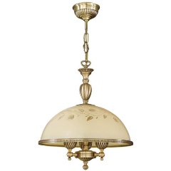 Изображение товара Подвесная люстра Reccagni Angelo L 6208/38 классика с латунной арматурой и стеклянными плафонами