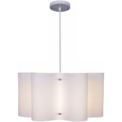 Изображение товара Подвесная люстра Reluce 00520-0.9-03 белая для спальни стиль флористика