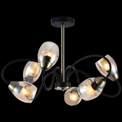 Изображение товара Потолочная люстра Reluce 01270-0.3-06B BK+AB стиль модерн ант бронза стекло