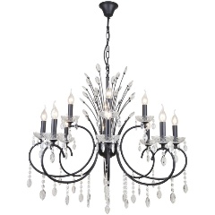 Изображение товара Подвесная люстра Rivoli Anamaria 2097-312 черная хрустальная для спальни