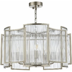 Изображение товара Подвесная люстра ST Luce Cosenza SL1234.103.05 5 ламп стеклянный никель стиль американский