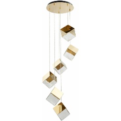 Изображение товара Подвесная люстра ST Luce Riello SL1182.203.06 для кухни стиль модерн золотой стекло