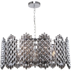 Изображение товара Подвесная люстра Stilfort Glazgo 8 ламп модерн серый стекло хром