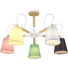 Изображение товара Подвесная люстра Velante 226-003-05 для детской с разноцветными плафонами