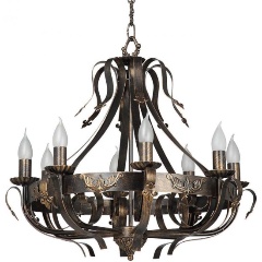 Изображение товара Подвесная люстра Vitaluce V1350/8 для гостиной стиль бронза 8 ламп