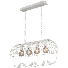 Изображение товара Подвесная люстра Vitaluce V2915-0/4 белая для кафе ресторанов стиль модерн