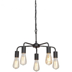 Изображение товара Подвесная люстра Vitaluce V4166-1/5 черная для гостиной стиль лофт