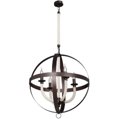 Изображение товара Люстра подвесная Vitaluce V4374-8/4 стиль лофт коричневая металл