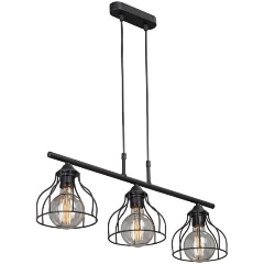 Изображение товара Подвесная люстра Vitaluce V4819-1/3S стиль ар-деко черный металл 3 лампы