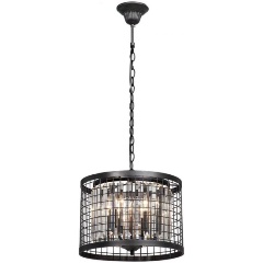 Изображение товара Подвесная люстра Vitaluce V5184-1/4 для гостиной стильная черная хрусталь