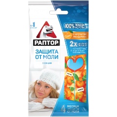 Изображение товара Подвесная секция РАПТОР от моли, с запахом мандарина, 2 шт