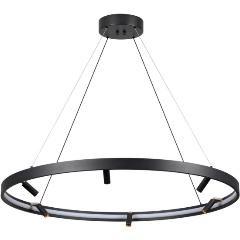 Изображение товара Подвесная светодиодная люстра Odeon Light Fonda 4317/93L черная для офиса