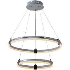 Изображение товара Подвесная светодиодная люстра Profit Light 6043/2 WHT+CHR