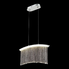 Изображение товара Подвесная светодиодная люстра Wertmark Helma WE465.01.123 стиль модерн хром стекло
