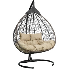 Подвесное кресло кокон двухместное LAURA OUTDOOR FISHT коричневое ...