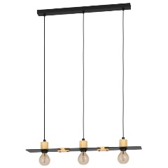 Изображение товара Подвесной светильник Eglo Bramerton 43752 для гостиной в стиле лофт, 3 лампы