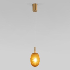 Изображение товара Подвесной светильник Eurosvet Pineapple 50266/1 янтарный для кухни модерн 40 Вт