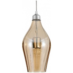 Изображение товара Подвесной светильник Indigo Piemonte 11058/1P Amber янтарный для кухни модерн 60 Вт