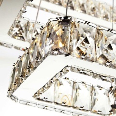 Изображение товара Подвесной светильник LED4U L055-50-30-20 стиль модерн хром металл и хрусталь 120 Вт