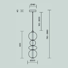 Изображение товара Подвесной светильник Maytoni MOD307PL-L36BS3K
