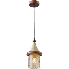 Изображение товара Подвесной светильник Velante 564-706-01 для кухни кантри стиль янтарный стекло