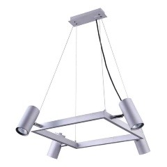 Изображение товара Подвесной светильник Vele Luce Acquario VL10135P04 для спальни хай-тек серый металлик