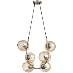 Изображение товара Подвесной светильник Vele Luce Astoria VL5004P61 на 6 ламп модерн стиль янтарный