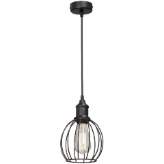 Изображение товара Подвесной светильник Vitaluce V4176-1/1S для гостиной черный металл стиль лофт