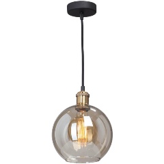 Изображение товара Подвесной светильник Vitaluce V4594-1/1S в стиле лофт черного цвета с стеклянными плафонами
