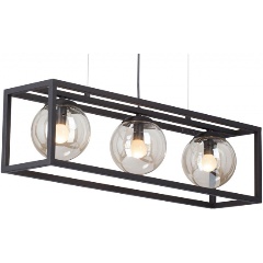 Изображение товара Подвесной светильник Vitaluce в стиле модерн черный с стеклянными плафонами