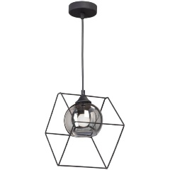 Изображение товара Подвесной светильник Vitaluce V4736-1/1S черный стеклянный арт-деко 60 Вт