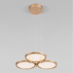 Изображение товара Подвесная светодиодная люстра Eurosvet Crespella 90034/3 золото