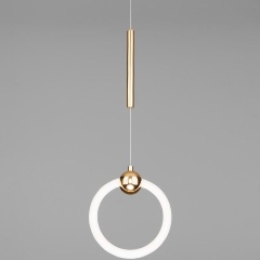 Изображение товара Подвесной светильник Eurosvet Rim 90165/1 золото для гостиной